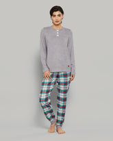 LA SENZA FLUFFLY FLANNEL CASUAL PAJAMA SET H8A1 / S